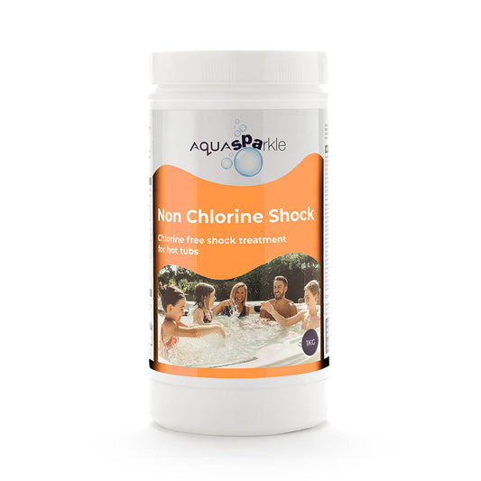 Aquasparkle Non Chlorine Shock product packaging on a white background