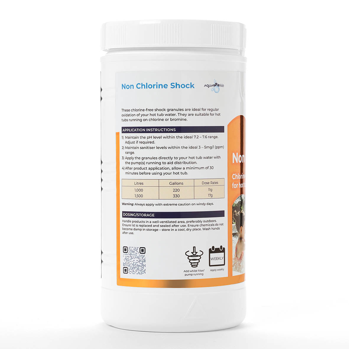 Aquascape Non Chlorine Shock container with label on a white background