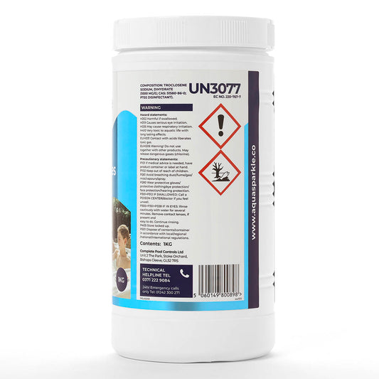 White container with a label on a white background