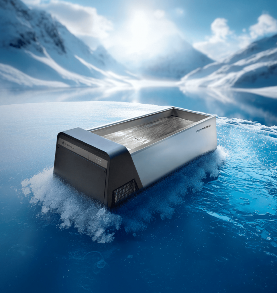 cold plunge installed in view of mountain 